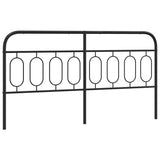 Vidaxl vervangend hoofdbord 183 cm metaal zwart