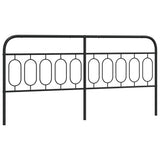 Vidaxl vervangend hoofdbord 200 cm metaal zwart