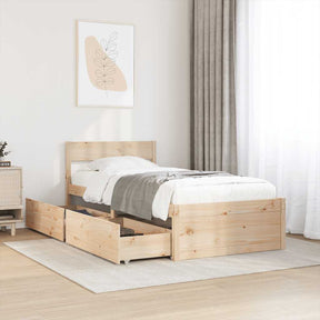 Vidaxl bedframe zonder matras massief grenenhout 75x190 cm