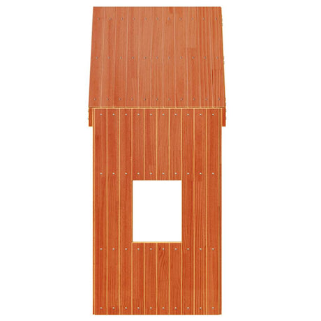 Vidaxl kinderbedhuisje 60x99x139,5 cm massief grenenhout wasbruin