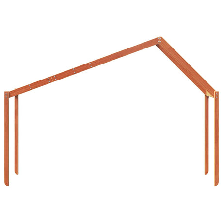 Vidaxl kinderbedhuisje 213x85,5x144,5 cm massief grenenhout wasbruin
