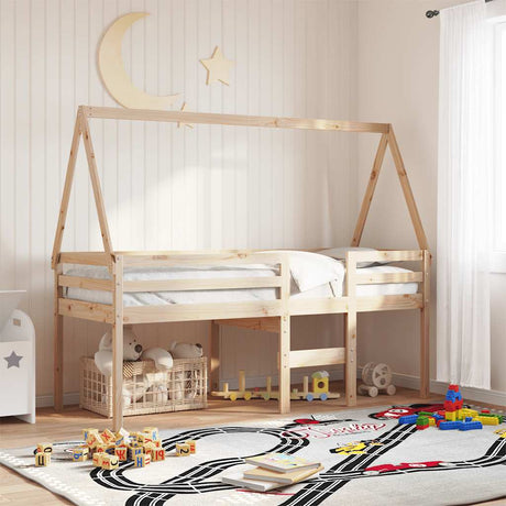 Vidaxl kinderbedhuisje 209x85,5x88 cm massief grenenhout