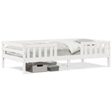 Vidaxl bedframe zonder matras massief grenenhout wit 75x190 cm