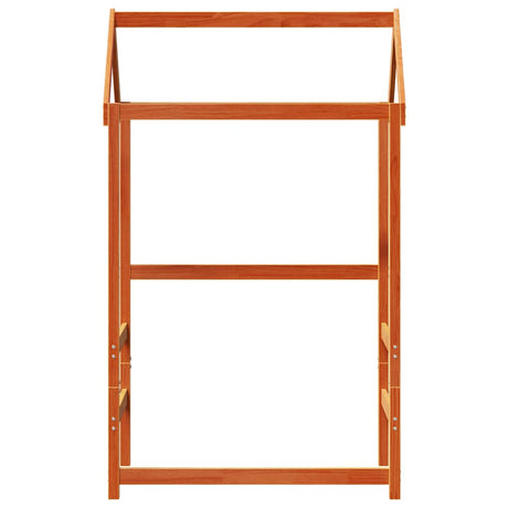 Vidaxl kinderbedhuisje 108x70x176,5 cm massief grenenhout wasbruin