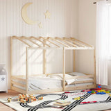 Vidaxl kinderbed met bedhuis 90x200 cm massief grenenhout