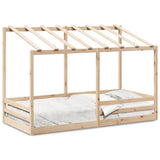 Vidaxl kinderbed met bedhuis 80x200 cm massief grenenhout wit