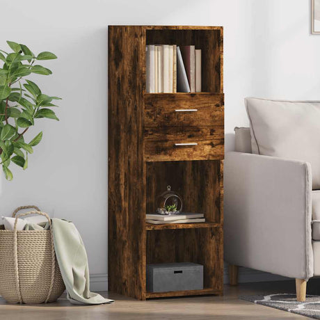 Vidaxl hoge kast 40x42,5x124 cm bewerkt hout gerookt eikenkleurig