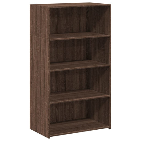 Vidaxl hoge kast 70x41x124 cm bewerkt hout bruin eikenkleur