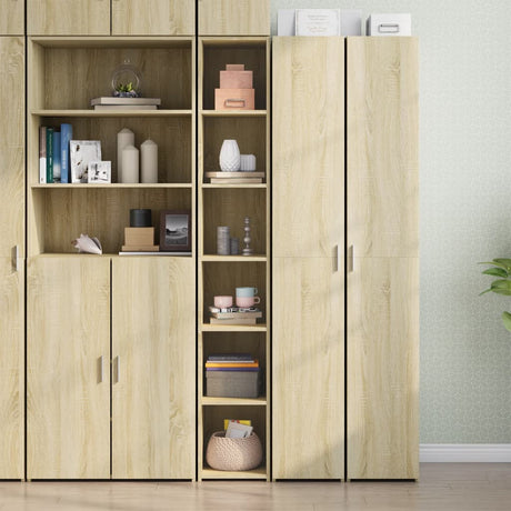 Vidaxl hoge kast 30x41x185 cm bewerkt hout sonoma eikenkleurig