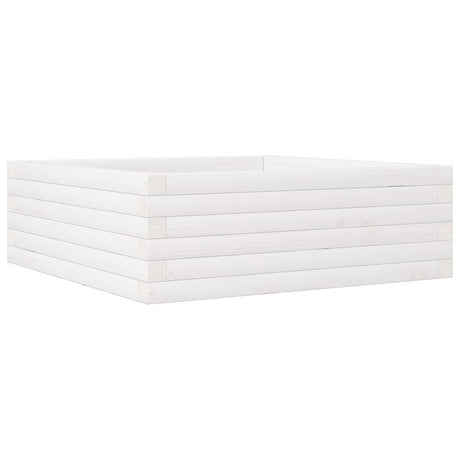 Donica Vidaxx 70x70x23 cm z litego drewna sosnowego w kolorze białym
