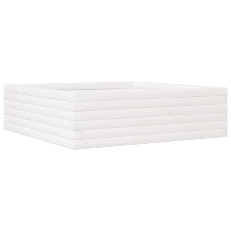 Donica Vidaxx 80x80x23 cm z litego drewna sosnowego w kolorze białym
