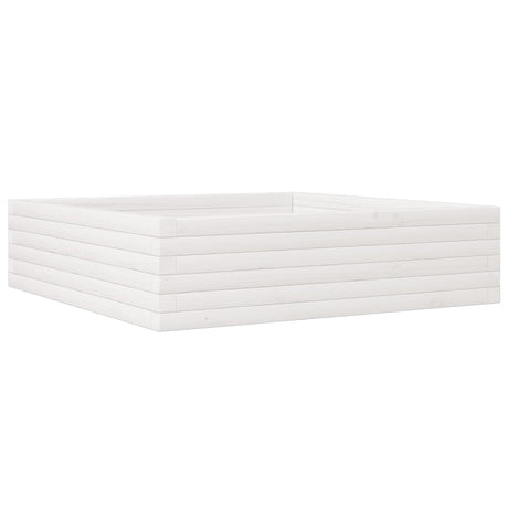 Donica Vidaxx 90x90x23 cm z litego drewna sosnowego w kolorze białym