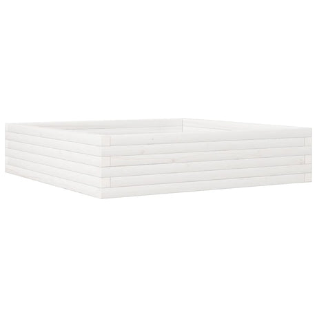 Donica Vidaxx 100x100x23 cm z litego drewna sosnowego w kolorze białym