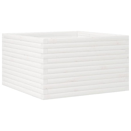 Donica Vidaxx 80x80x45,5 cm z litego drewna sosnowego w kolorze białym