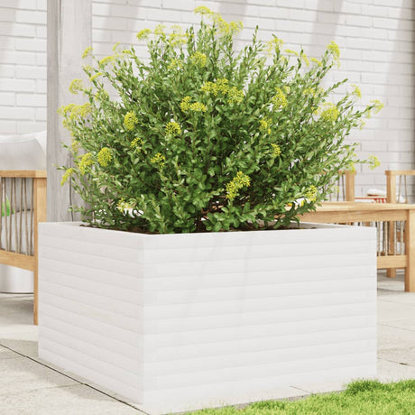 Donica Vidaxx 80x80x45,5 cm z litego drewna sosnowego w kolorze białym