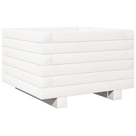 Donica Vidaxx 40x40x26,5 cm z litego drewna sosnowego w kolorze białym