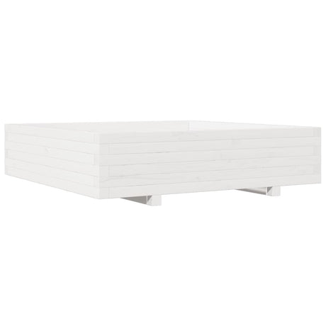 Donica Vidaxx 100x100x26,5 cm z litego drewna sosnowego w kolorze białym