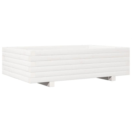 Doniczka Vidaxx 90x60x26,5 cm z litego drewna sosnowego w kolorze białym