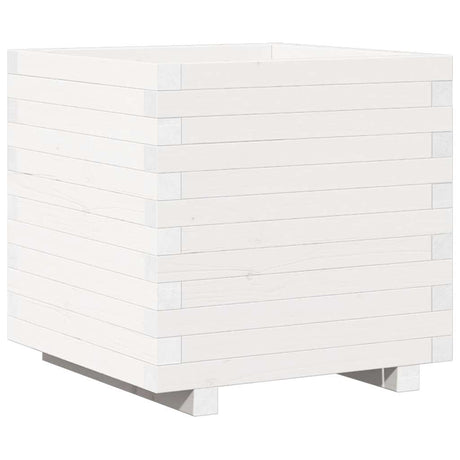 Donica Vidaxx 50x50x49,5 cm z litego drewna sosnowego w kolorze białym