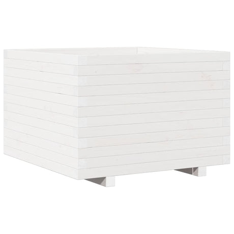 Donica Vidaxx 70x70x49,5 cm z litego drewna sosnowego w kolorze białym