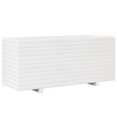 Donica Vidaxx 110x40x49,5 cm z litego drewna sosnowego w kolorze białym