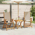Vidaxl opklapbare stoelen, 2 stuks, van massief acaciahout en textilene.