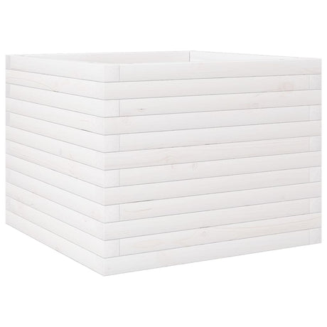 Donica Vidaxx 60x60x46 cm z litego drewna sosnowego w kolorze białym
