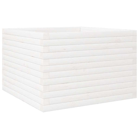 Donica Vidaxx 70x70x46 cm z litego drewna sosnowego w kolorze białym