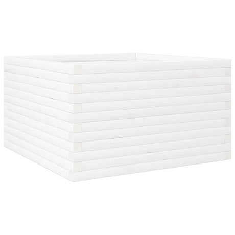 Donica Vidaxx 80x80x46 cm z litego drewna sosnowego w kolorze białym