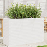VidaXL Donica 110x40x68,5 cm z litego drewna sosnowego, biała