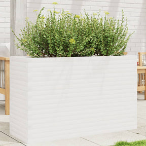 VidaXL Donica 110x40x68,5 cm z litego drewna sosnowego, biała