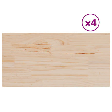 Vidaxl tafelbladen 4 st rechthoekig 90x45x2,5 cm massief grenenhout