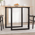 Vidaxl eettafel o-frame 80x80x75 cm massief grenenhout en staal