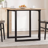 Vidaxl eettafel o-frame 80x80x75 cm massief grenenhout en staal