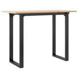 Vidaxl eettafel o-frame 100x50x75 cm massief grenenhout en staal