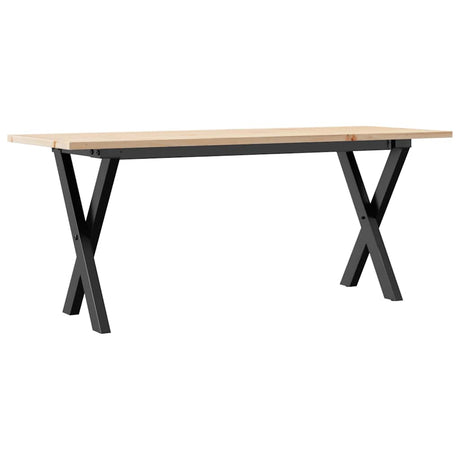 Vidaxl salontafel x-frame 110x40x45 cm massief grenenhout en staal