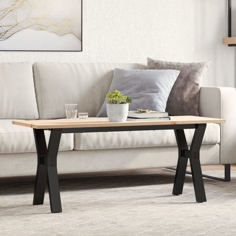 Vidaxl salontafel y-frame 110x40x45 cm massief grenenhout en staal