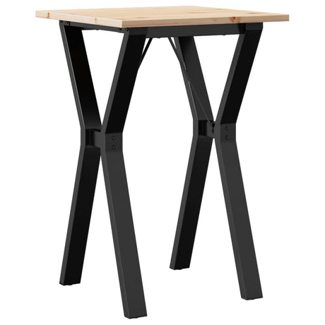 Vidaxl eettafel y-frame 50x50x75 cm massief grenenhout en staal