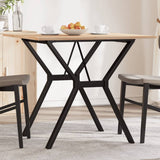Vidaxl eettafel y-frame 80x80x75 cm massief grenenhout en staal
