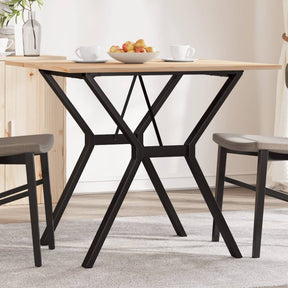 Vidaxl eettafel y-frame 80x80x75 cm massief grenenhout en staal