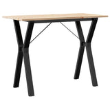 Vidaxl eettafel y-frame 100x50x75 cm massief grenenhout en staal