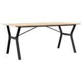 Vidaxl eettafel y-frame 180x90x75 cm massief grenenhout en staal