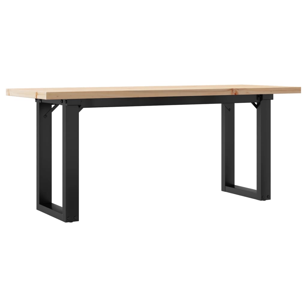 Vidaxl salontafel o-frame 110x40x45,5 cm grenenhout en staal