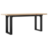 Vidaxl salontafel o-frame 110x40x45,5 cm grenenhout en staal