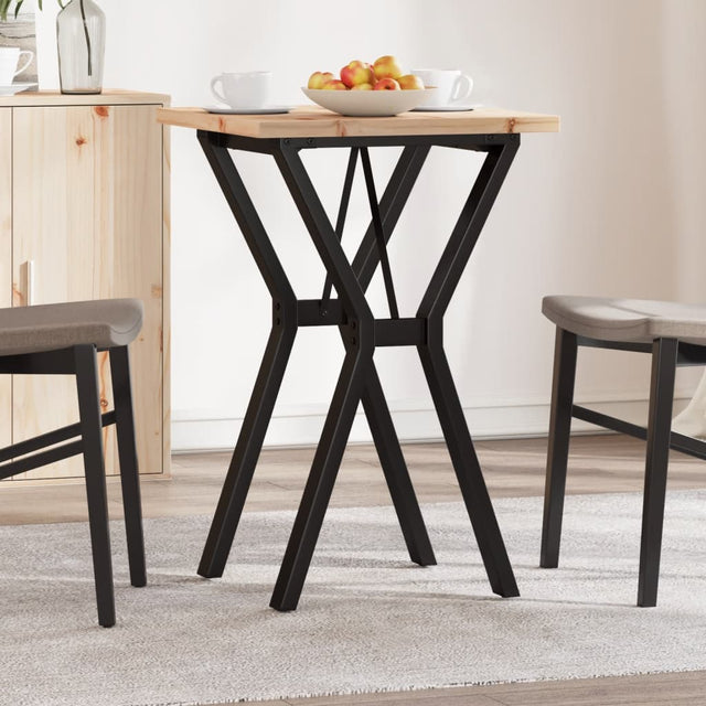 Vidaxl eettafel y-frame 50x50x75,5 cm massief grenenhout en staal