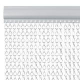 Łańcuchy do zasłon muchowych Vidaxx 80x221 cm aluminium