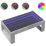 Vidaxl salontafel met infinity led 90x53x30 cm betongrijs