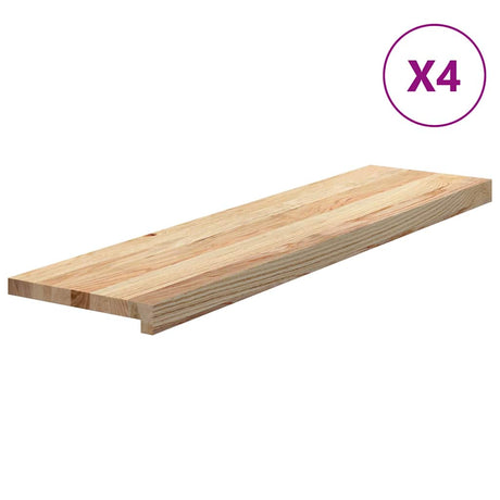 Stopnie schodowe Vidaxx 4 szt. 100x25x2 cm, nieobrobiony, lity dąb