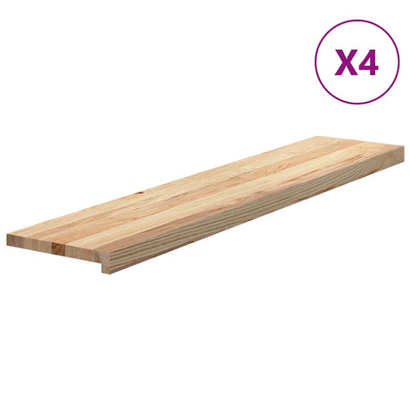 Stopnie schodowe Vidaxx 4 szt. 120x25x2 cm, nieobrobiony, lity dąb