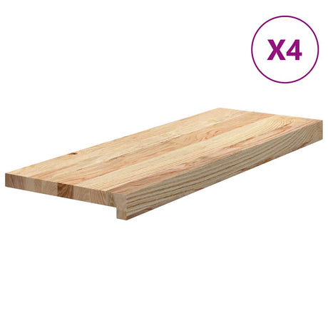 Stopnie schodowe Vidaxx 4 szt. 70x30x2 cm z litego dębu, nieobrobionego